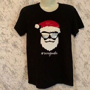 SWAGSANTA GILDAN BLACK SZ SMALL HOLIDAY T UNISEX
